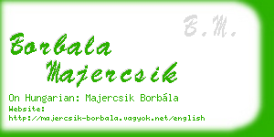 borbala majercsik business card